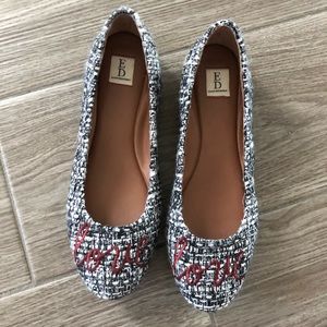 ED Love Tweed Ballet Flats - Size 7